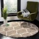 Modern Beige Plush Bedroom Rug